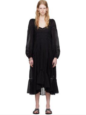 Isabel Marant Etoile "Melia" Dress in Black, size 34. Fits size 0/2